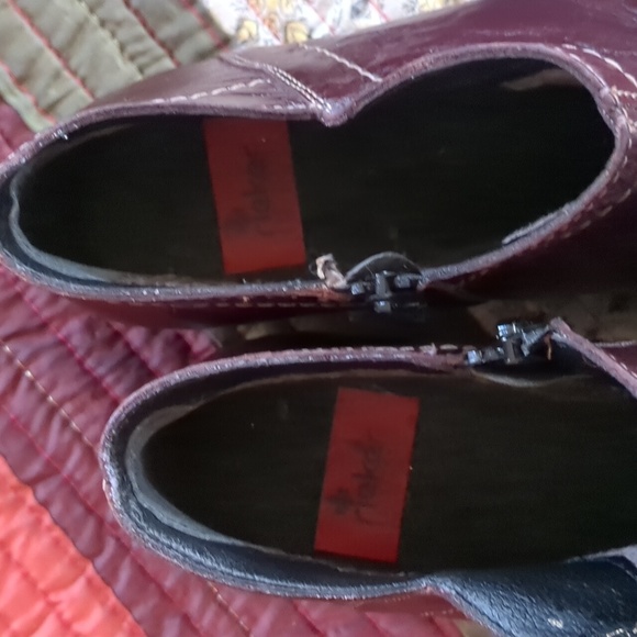 RIEKER* Brown leather studded side zip cowboy style square toe shoe/bootie 39 - Picture 10 of 16